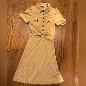 Diane von furstenberg camel wool blend dress size 4